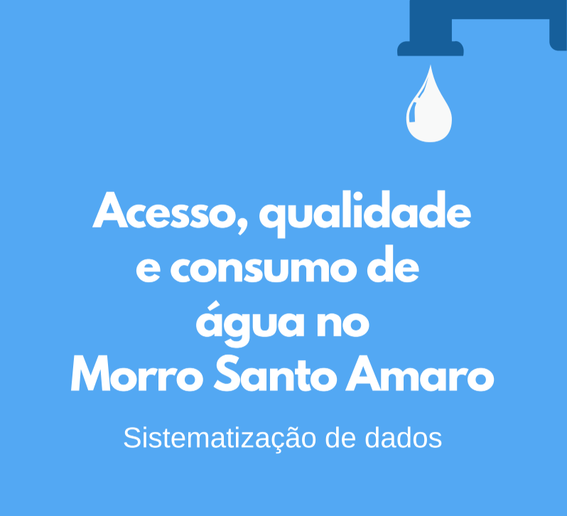 Sistematização de dados da pesquisa Caminho da Água sobre acesso, qualidade e consumo de água no Morro Santo Amaro